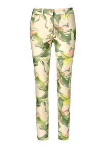 Madeleine Mode Stoffhose MADELEINE "Hose Hose mit Blumenmuster", Damen, Gr. 46, N + K Gr, wei&szlig; (wollwei&szlig;, multicolor), Obermaterial: 68% Baumwolle CO. 29% Polyester PES. 3% Elasthan EL., Hosen Stoffhose