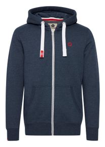 !Solid Kapuzensweatjacke SOLID "Kapuzensweatjacke SDBennZip", Herren, Gr. S, blau (ins bl mel), Obermaterial: 50% Baumwolle CO. 50% Polyester PES., Sweatjacken Kapuzensweatjacke