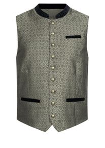 N&uuml;bler Trachtenweste N&Uuml;BLER "Trachten Gilet Enno", Herren, Gr. 50, blau, Obermaterial: 60% Polyester PES. 40% Viskose CV., Westen Trachtenweste