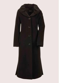 Madeleine Mode Langmantel MADELEINE "Wollmantel Eleganter Wintermantel mit Umschlagkragen", Damen, Gr. 36, schwarz, Obermaterial: 80% Wolle WO. 20% Polyamid PA., Modern, normal, M&auml;ntel Langmantel