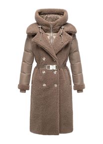 Wintermantel Navahoo "Wintermantel Kuscheltraum 14", Damen, Gr. XL, braun (taupe grau), Obermaterial: 100% Polyester PES. Obermaterial: Futter: 100% Polyester PES. 100% Polyester PES., M&auml;ntel Wintermantel