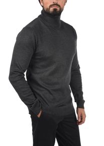 !Solid Rollkragenpullover SOLID "Rollkragenpullover SDArio", Herren, Gr. XXL, grau (dunkelgrau melange), Obermaterial: 100% Baumwolle CO., Pullover Rollkragenpullover