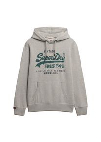 Sweatshirt Superdry "Sweatshirt VI Duo Classic Hood", Herren, Gr. 3XL, grau (hellgrau), Obermaterial: 100% Baumwolle CO., Sweatshirts Sweatshirt