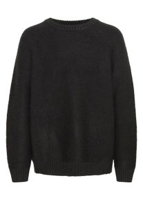 !Solid Strickfleece-Pullover SOLID "Strickpullover SDNOHAR", Herren, Gr. L, schwarz (true schwarz), Obermaterial: 69% Polyacryl PAN. 17% Polyester PES. 9% Wolle WO. 5% Polyamid PA., Pullover Strickfleece-Pullover