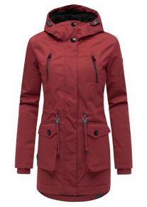 Kurzmantel Ragwear "Kurzmantel Ellsa YOUMODO", Damen, Gr. XL, rot (wine rot), Obermaterial: 100% Polyester PES. Obermaterial: Futter: 100% Polyester PES. 100% Polyester PES., M&auml;ntel Kurzmantel