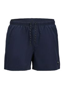 Jack & Jones Badeshorts JACK & JONES "Badeshorts SWIM SHORTS", Herren, Gr. XXL, N-Gr, blau (dunkelblau), Obermaterial: 100% Polyester PES., Badehosen Badeshorts
