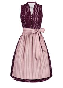 N&uuml;bler Dirndl N&Uuml;BLER "Dirndl midi Rita", Damen, Gr. 40, EURO, rot, Obermaterial: 100% Baumwolle CO., Kleider Dirndl