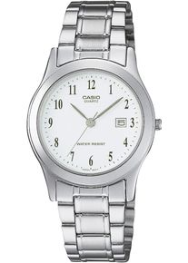 Quarzuhr, silber (edelstahlfarben), CASIO TIMELESS COLLECTION, Armbanduhren, Damen, Quarzuhr, Armbanduhr, Damenuhr, analog, Datum, Edelstahlarmband