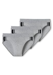 Slip Schiesser "Slip 3er Pack", Herren, Gr. S, grau, Obermaterial: 95% Baumwolle CO. 5% Elasthan EL., Unterhosen Slip