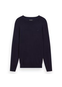 Scotch & Soda Sweatshirt SCOTCH & SODA "Strickpullover Core Viskose Pullover", Herren, Gr. L, blau (dunkelblau), Obermaterial: 81% Viskose CV. 19% Nylon NY., Sweatshirts Sweatshirt