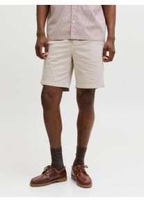 Jack & Jones Chinoshorts JACK & JONES "JPSTACE VANCE CHINO SHORTS REG SN", Damen, Gr. XS, N-Gr, pumice stone, Web, Obermaterial: 97% Baumwolle, 3% Elasthan, unifarben, relaxed fit kniefrei, Hosen Chinoshorts, Baumwollmischung, relaxed fit