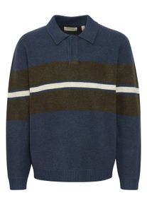 Strickfleece-Pullover Blend "Strickpullover BHPullover", Herren, Gr. XXL, blau (marineblaus), Obermaterial: 28% Nylon NY. 26% Polyester PES. 23% Polyacryl PAN. 21% Viskose CV. 2% Elasthan EL., Pullover Strickfleece-Pullover