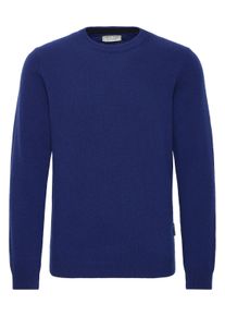 Strickfleece-Pullover Casual Friday "Strickpullover CFKarl", Herren, Gr. 3XL, blau (medieval blau melange), Obermaterial: 80% Wolle WO. 20% Polyamid PA., Pullover Strickfleece-Pullover