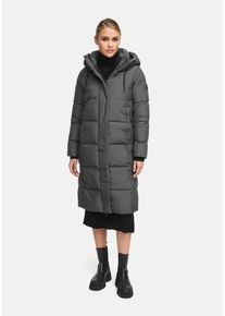 Winterjacke Marikoo "Marikoo Chumanii Damen Herbst Winter Steppmantel Parka lang N057", Damen, Gr. 6XL, grau (anthrazit), Obermaterial: 100% Polyester PES., Jacken Winterjacke