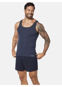 Unterhemd Jan Vanderstorm "2er Pack Unterhemd HARBUR", Herren, Gr. 6XL, weit, blau (dunkelblau), Obermaterial: 100% Baumwolle CO., Unterhemden Unterhemd