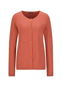 Strickjacke GOLDNER "Kurzgr&ouml;&szlig;e Cardigan aus Baumwolle, Rundhals", Herren, Gr. 23, orange (terrakotta), Obermaterial: 100% Baumwolle CO., Modisch, Strickjacken Strickjacke, Piqu&eacute;-Optik