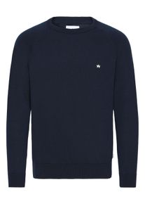 Strickfleece-Pullover Kronstadt "Strickpullover KSEmil", Herren, Gr. XXL, blau (sky captain), Obermaterial: 100% Baumwolle CO., Pullover Strickfleece-Pullover