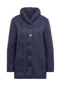 Langmantel GOLDNER "Kurzgr&ouml;&szlig;e Jacke mit attraktivem Stepp-Mustermix", Damen, Gr. 21, blau (marine), Obermaterial: 100% Polyamid PA., normal, Sonstiges, M&auml;ntel Langmantel, Ohne