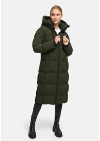 Winterjacke Marikoo "Marikoo Tikoraa Damen lange Winterjacke Steppjacke N102", Damen, Gr. XS, gr&uuml;n (schwarz olive), Obermaterial: 100% Polyester PES., Jacken Winterjacke