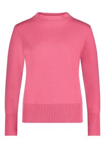 Strickpullover Betty Barclay "Strickpullover mit Stehkragen", Damen, Gr. 46, pink, Obermaterial: 55% Viskose CV. 30% Polyester PES. 15% Polyamid PA., Pullover Strickpullover