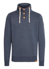 !Solid Stehkragenpullover SOLID "Stehkragenpullover SDTripTroyer", Herren, Gr. M, blau (ins bl mel), Obermaterial: 50% Baumwolle CO. 50% Polyester PES., Pullover Stehkragenpullover