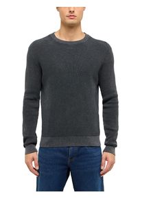 Cardigan Mustang "Herren Style Edward", Herren, Gr. L, schwarz, Strick, 100% Baumwolle, regular fit, Rundhals, Strickjacken Cardigan