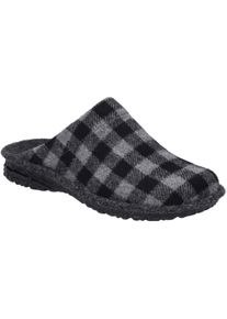Hausschuh Josef Seibel "Toulouse 03, schwarz-grau", Herren, Gr. 40, schwarz (schwarz, grau), Obermaterial: 100% Textilmaterial TEXMAT., Schuhe Hausschuh