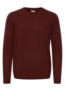 !Solid Strickfleece-Pullover SOLID "Strickpullover Sddyllon", Herren, Gr. XL, rot (port melange), Obermaterial: 60% Lammfell LF. 40% Nylon NY., Pullover Strickfleece-Pullover