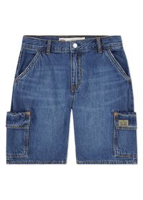 Cargoshorts LEVI'S KIDS "DENIM CARGO SHORTS", Jungen, Gr. 8 (128), N-Gr, tumbleweed, Denim/Jeans, Obermaterial: 100% Baumwolle, unifarben, regular fit ca. Mitte Oberschenkel, Hosen Cargoshorts, mit Cargo Taschen