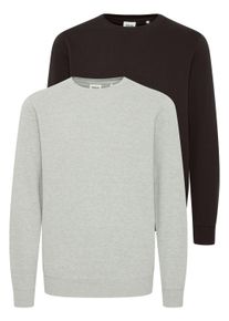 !Solid Rundhalspullover SOLID "Rundhalspullover SDColinreg", Herren, Gr. XL, schwarz (schwarz, lgm), Obermaterial: 65% Polyester PES. 35% Baumwolle CO., unifarben, normal, Rundhals, Pullover Rundhalspullover