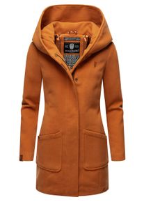 Wintermantel Marikoo "Wintermantel Maikoo", Damen, Gr. XXL, braun (rusty cinnamon), Obermaterial: 90% Polyacryl PAN. 8% Viskose CV. 2% Elasthan EL. Obermaterial: Futter: 100% Polyester PES. 100% Polyester PES., M&auml;ntel Wintermantel