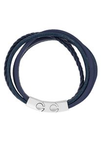 Adelia&acute;s Lederarmband ADELIA&acute;S "Herren Armband &iquest; Lederarmband aus Leder 21 cm" Gr. 21, blau, Armb&auml;nder, Herren, Blacklist, Lederarmband