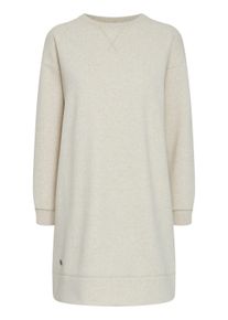Sweatkleid oxmo "Sweatkleid OXHolly", Damen, Gr. M, N-Gr, beige (oatmeal melange), Obermaterial: 55% Polyester PES. 45% Baumwolle CO., Kleider Sweatkleid