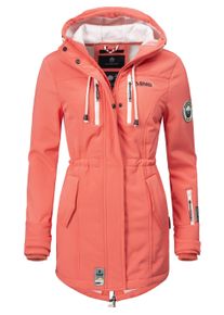 Funktionsparka Marikoo "Funktionsmantel Zimtzicke", Damen, Gr. XXL, rot (coral), Obermaterial: 98% Polyester PES. 2% Elasthan EL. Obermaterial: Futter: 100% Polyester PES., Jacken Funktionsparka