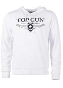 Kapuzensweatshirt Top Gun "Kapuzenpulli TG20201049", Herren, Gr. M, wei&szlig;, Obermaterial: 100% Baumwolle CO., Pullover Kapuzensweatshirt