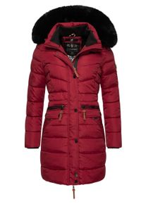 Steppmantel Navahoo "Steppmantel Paula", Damen, Gr. M, rot (dunkelrot with schwarz fur), Obermaterial: 100% Polyester PES. Obermaterial: Futter: 100% Polyester PES. 100% Polyester PES., M&auml;ntel Steppmantel