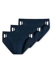 Slip Schiesser "Slip 3er Pack", Herren, Gr. 3XL, blau (dunkelblau), Obermaterial: 95% Baumwolle CO. 5% Elasthan EL., Unterhosen Slip