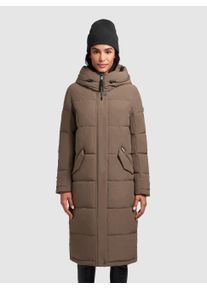 Steppmantel Khujo "DAIRI", Damen, Gr. XL (42), city taupe, Steppware, Obermaterial: 90% Polyester, 10% Elasthan. Futter: 100% Nylon. Wattierung: 100% Polyester, unifarben, knielang, M&auml;ntel Steppmantel