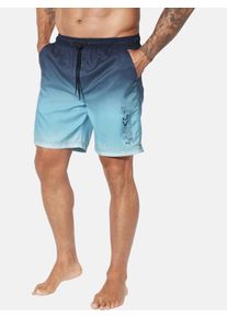 Badeshorts Jan Vanderstorm "Badeshorts WERENFRIED", Herren, Gr. L, weit, blau, Obermaterial: 100% Polyester COOLMAX PES(Coolmax)., Badehosen Badeshorts