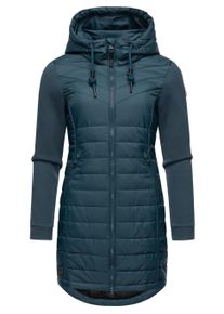 Steppmantel Ragwear "Steppmantel Lucinda Long", Damen, Gr. S, blau (petrol24), Obermaterial: 100% Polyester PES. Obermaterial: 100% Baumwolle CO. Futter: 100% Polyester PES. 100% Polyester PES., M&auml;ntel Steppmantel