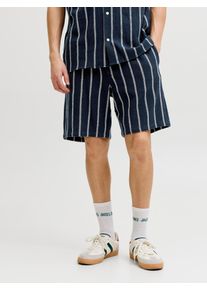 Jack & Jones Shorts JACK & JONES "JPSTJAIDEN COBA STRIPE JOG SHORT SRT SN", Damen, Gr. XL, N-Gr, sky captain detail:stripes, Web, Obermaterial: 100% Baumwolle, gestreift, relaxed fit kniefrei, Hosen Shorts