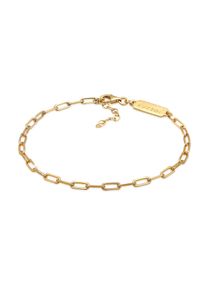 Armkette Kuzzoi "Armband Herren Gliederkette Oval 925 Silber" Gr. 190, gold, Armb&auml;nder, Herren, Silber 925 (Sterlingsilber), Armkette