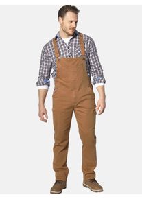 Latzjeans Jan Vanderstorm "Latzhose KEARON", Damen, Gr. 68, N-Gr, beige, Obermaterial: 98% Baumwolle CO. 2% Elasthan EL., Hosen Latzjeans