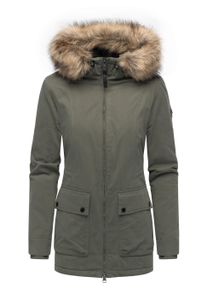 Kurzmantel Ragwear "Kurzmantel Monadetta Warm YOUMODO", Damen, Gr. XL, gr&uuml;n (schwarz olive), Obermaterial: 74% Baumwolle CO. 26% Nylon NY. Obermaterial: Futter: 100% Polyester PES. 100% Polyester PES., M&auml;ntel Kurzmantel