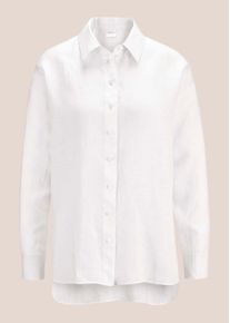 Madeleine Mode Hemdbluse MADELEINE "Hemd Leinenhemd im Oversize-Look", Damen, Gr. 36, wei&szlig;, Obermaterial: 100% Leinen LI., Modern, Blusen Hemdbluse