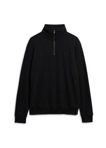 Sweatshirt Superdry "Sweatshirt Essential Logo Henley", Herren, Gr. S, schwarz, Obermaterial: 70% Baumwolle CO. 30% Polyester PES., Sweatshirts Sweatshirt