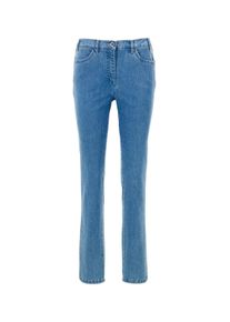 Stretch-Jeans GOLDNER "Edel geschm&uuml;ckte Jeanshose ANNA", Damen, Gr. 46, N-Gr, blau (hellblau), Obermaterial: 83% Baumwolle CO. 16% Polyester PES. 1% Elasthan EL., Jeans Stretch-Jeans