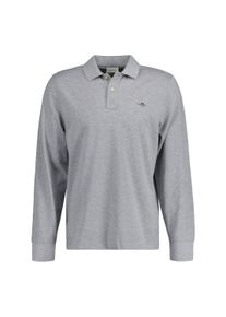 Poloshirt Gant "Poloshirt Regular Shield Longsleeve Pique Rugger 1er Pack", Herren, Gr. XL, grau, Obermaterial: 100% Baumwolle CO., Shirts Poloshirt