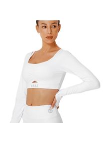 Longshirt YEAZ "Long Shirt HORIZON", Damen, Gr. XXL, wei&szlig;, Obermaterial: 78% Polyester PES. 22% Elasthan EL., Sweatshirts Longshirt