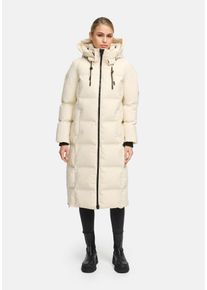 Winterjacke Marikoo "Marikoo Tikoraa Damen lange Winterjacke Steppjacke N102", Damen, Gr. L, beige (cream), Obermaterial: 100% Polyester PES., Jacken Winterjacke